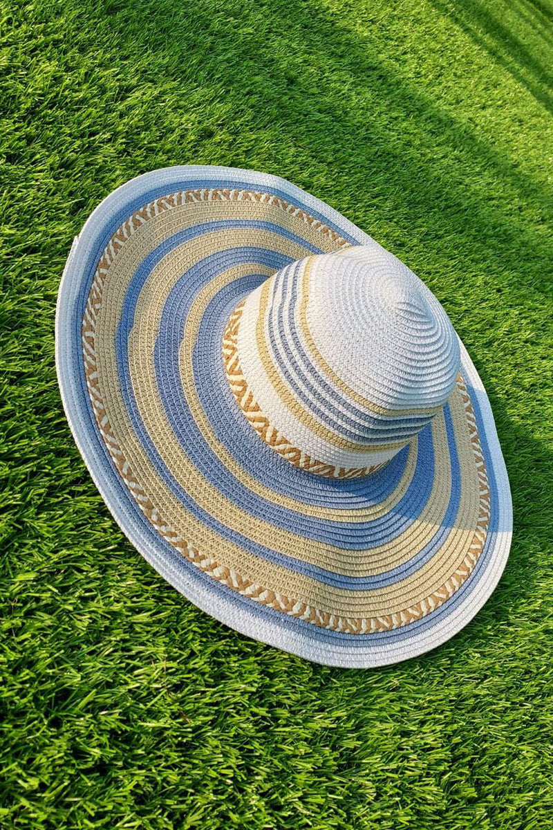 Σετ Θαλάσσης Τσάντα-Καπέλο Ψάθινο Λευκό-Λιλά