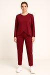 Μπορντό Γυναικείο Σετ από Ποντιστόφα