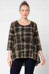 Μπλούζα Καρό Print με Ροή & Άνετη Γραμμή