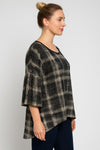 Μπλούζα Καρό Print με Ροή & Άνετη Γραμμή