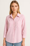 Πουκάμισο ριγέ ροζ