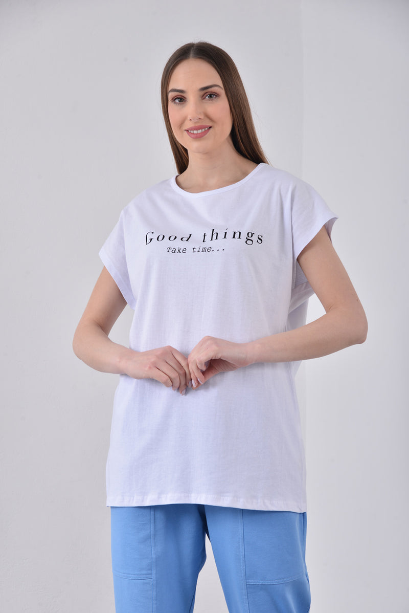 T-Shirt με Στάμπα Good Things