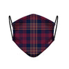 45 - Face Mask  Burgundy Checked case, cover, bumper