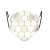 4 - Face Mask Hexagonal Gold Geometric case, cover, bumper