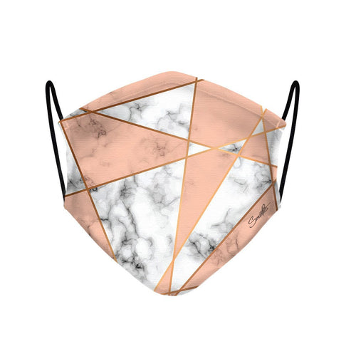 15 - Face Mask  Geometric Pink Marble case, cover, bumper