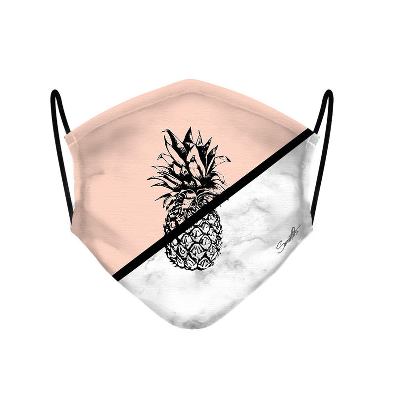 4 - Face Mask Pineapple Marble case, cover, bumper