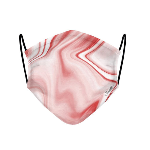 63 - Face Mask  Water Color Red Marble case, cover, bumper