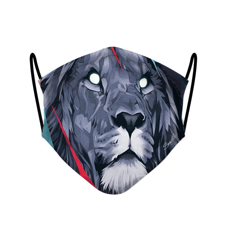 4 - Face Mask Lion Designer PopArt case, cover, bumper