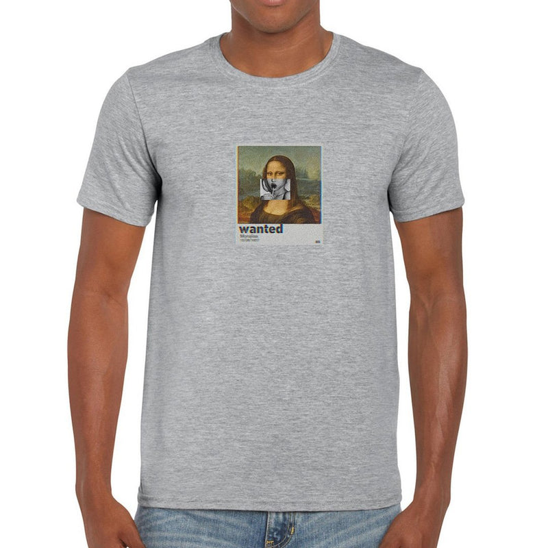 PopArt Monalisa Γκρι T-Shirt