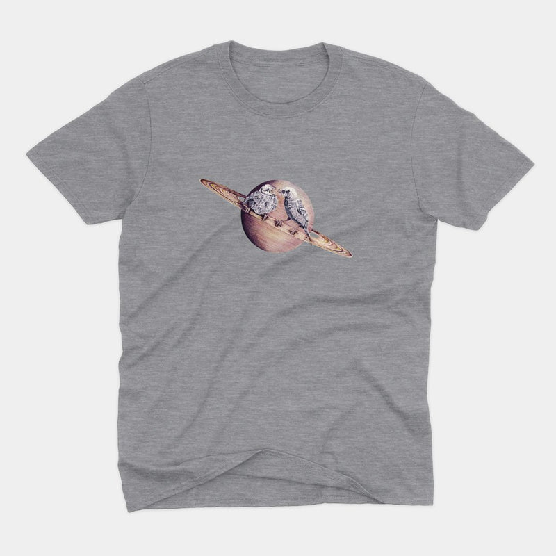 Saturn Birds Γκρι T-Shirt