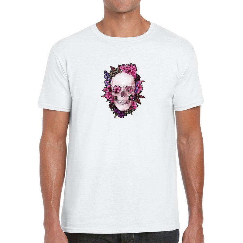 Floral Skull Λευκό T-Shirt