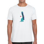 Funny Dinosaur Books Λευκό T-Shirt